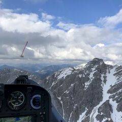 Flugwegposition um 15:08:17: Aufgenommen in der Nähe von Garmisch-Partenkirchen, Deutschland in 1915 Meter